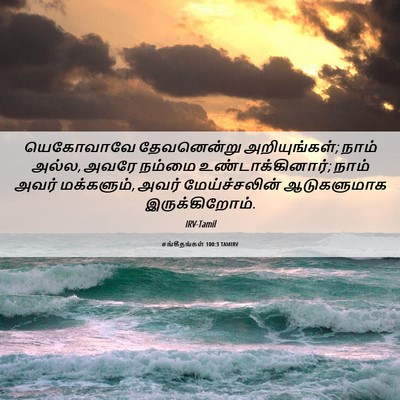 Picture 06 - சங்கீதங்கள் 100:3 TAMIRV - யெகோவாவே - Bible Verse Picture