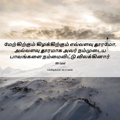 Picture 06 - சங்கீதங்கள் 103:12 TAMIRV - மேற்கிற்கும் - Bible Verse Picture