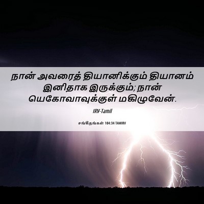 Picture 06 - சங்கீதங்கள் 104:34 TAMIRV - நான் அவரைத் - Bible Verse Picture