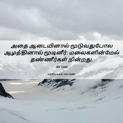 Picture 06 - சங்கீதங்கள் 104:6 TAMIRV - அதை ஆடையினால் - Bible Verse Picture