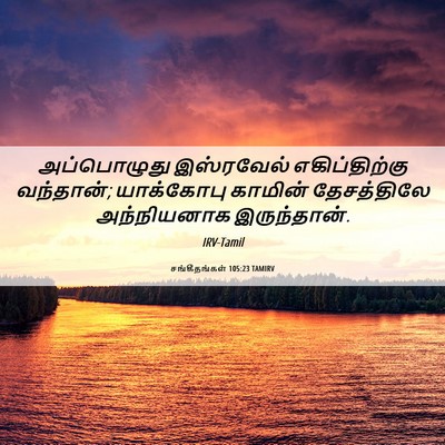 Picture 06 - சங்கீதங்கள் 105:23 TAMIRV - அப்பொழுது - Bible Verse Picture