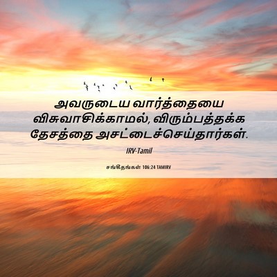 Picture 06 - சங்கீதங்கள் 106:24 TAMIRV - அவருடைய - Bible Verse Picture