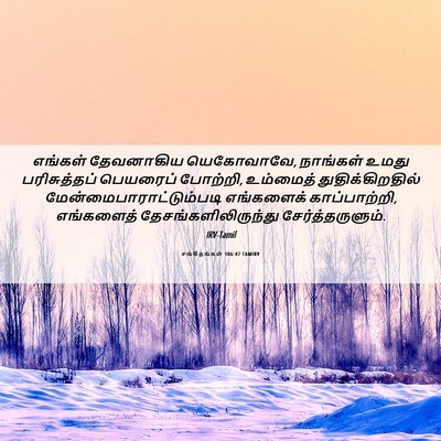 Picture 06 - சங்கீதங்கள் 106:47 TAMIRV - எங்கள் தேவனாகிய - Bible Verse Picture