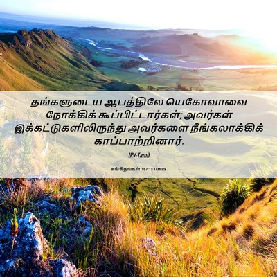 Picture 06 - சங்கீதங்கள் 107:13 TAMIRV - தங்களுடைய - Bible Verse Picture