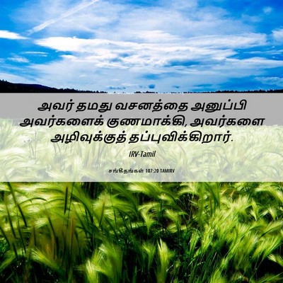 Picture 06 - சங்கீதங்கள் 107:20 TAMIRV - அவர் தமது வசனத்தை - Bible Verse Picture