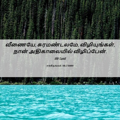 Picture 06 - சங்கீதங்கள் 108:2 TAMIRV - வீணையே, - Bible Verse Picture
