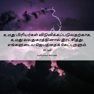 Picture 06 - சங்கீதங்கள் 108:6 TAMIRV - உமது பிரியர்கள் - Bible Verse Picture