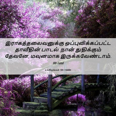 Picture 06 - சங்கீதங்கள் 109:1 TAMIRV - இராகத்தலைவனுக்கு - Bible Verse Picture