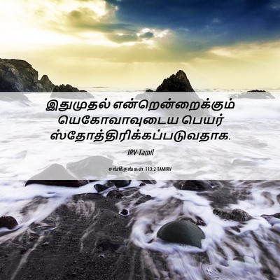 Picture 06 - சங்கீதங்கள் 113:2 TAMIRV - இதுமுதல் - Bible Verse Picture