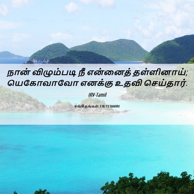 Picture 06 - சங்கீதங்கள் 118:13 TAMIRV - நான் விழும்படி நீ - Bible Verse Picture
