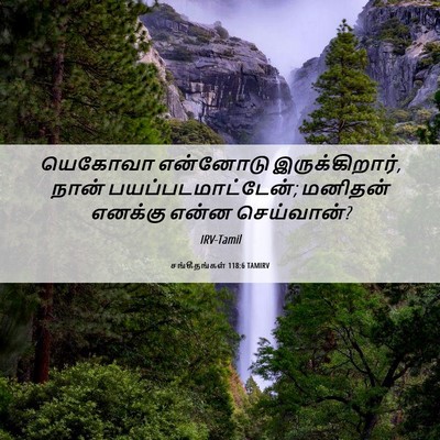 Picture 06 - சங்கீதங்கள் 118:6 TAMIRV - யெகோவா என்னோடு - Bible Verse Picture