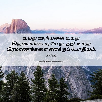 Picture 06 - சங்கீதங்கள் 119:124 TAMIRV - உமது ஊழியனை உமது - Bible Verse Picture