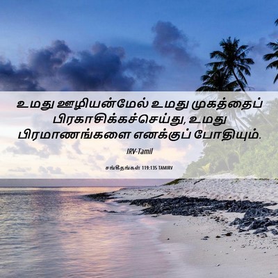 Picture 06 - சங்கீதங்கள் 119:135 TAMIRV - உமது ஊழியன்மேல் - Bible Verse Picture