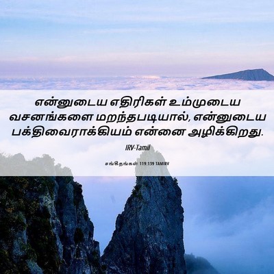 Picture 06 - சங்கீதங்கள் 119:139 TAMIRV - என்னுடைய எதிரிகள் - Bible Verse Picture