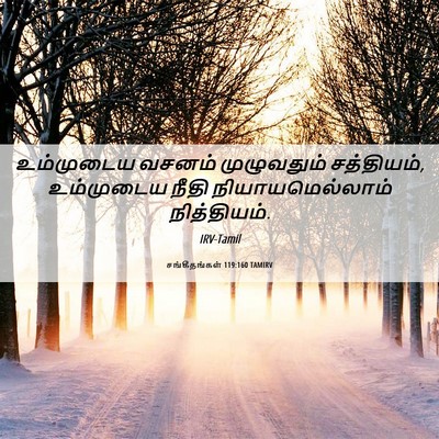Picture 06 - சங்கீதங்கள் 119:160 TAMIRV - உம்முடைய வசனம் - Bible Verse Picture