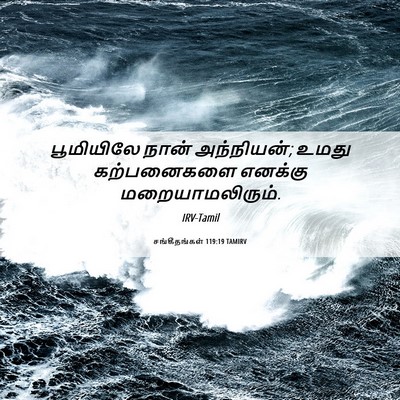 Picture 06 - சங்கீதங்கள் 119:19 TAMIRV - பூமியிலே நான் - Bible Verse Picture