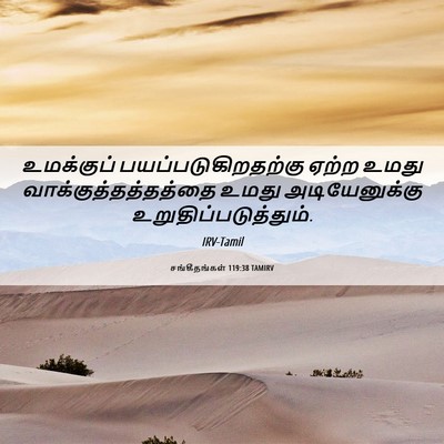 Picture 06 - சங்கீதங்கள் 119:38 TAMIRV - உமக்குப் - Bible Verse Picture