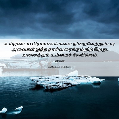 Picture 06 - சங்கீதங்கள் 119:91 TAMIRV - உம்முடைய - Bible Verse Picture
