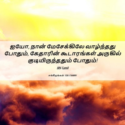 Picture 06 - சங்கீதங்கள் 120:5 TAMIRV - ஐயோ, நான் - Bible Verse Picture