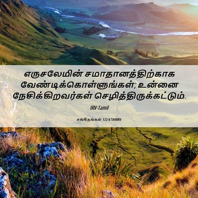 Picture 06 - சங்கீதங்கள் 122:6 TAMIRV - எருசலேமின் - Bible Verse Picture