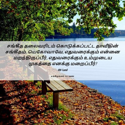 Picture 06 - சங்கீதங்கள் 13:1 TAMIRV - சங்கீத தலைவரிடம் - Bible Verse Picture