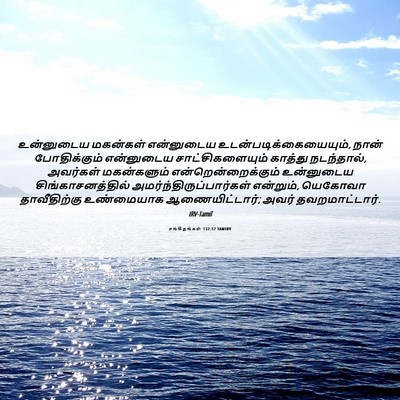 Picture 06 - சங்கீதங்கள் 132:12 TAMIRV - உன்னுடைய மகன்கள் - Bible Verse Picture