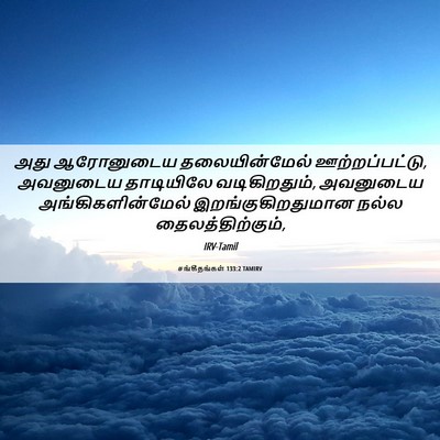 Picture 06 - சங்கீதங்கள் 133:2 TAMIRV - அது ஆரோனுடைய - Bible Verse Picture