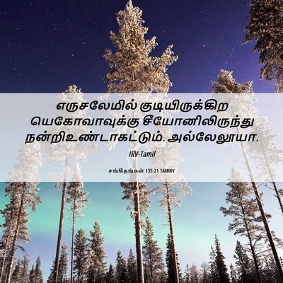 Picture 06 - சங்கீதங்கள் 135:21 TAMIRV - எருசலேமில் - Bible Verse Picture