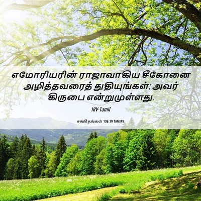 Picture 06 - சங்கீதங்கள் 136:19 TAMIRV - எமோரியரின் - Bible Verse Picture
