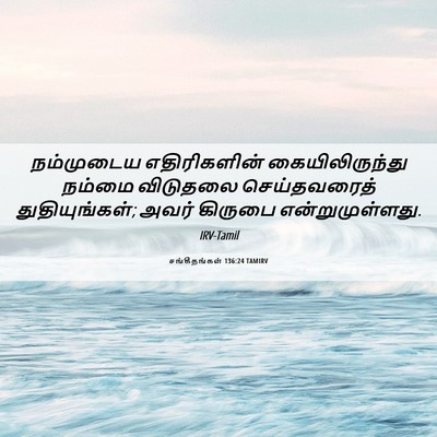 Picture 06 - சங்கீதங்கள் 136:24 TAMIRV - நம்முடைய - Bible Verse Picture