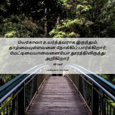 Picture 06 - சங்கீதங்கள் 138:6 TAMIRV - யெகோவா - Bible Verse Picture