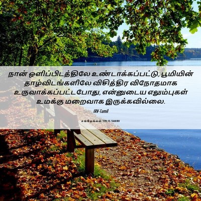 Picture 06 - சங்கீதங்கள் 139:15 TAMIRV - நான் - Bible Verse Picture