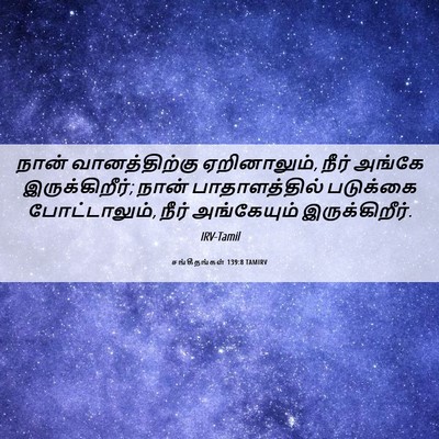 Picture 06 - சங்கீதங்கள் 139:8 TAMIRV - நான் வானத்திற்கு - Bible Verse Picture