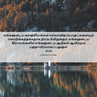 Picture 06 - சங்கீதங்கள் 144:13 TAMIRV - எங்களுடைய - Bible Verse Picture
