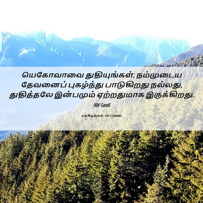 Picture 06 - சங்கீதங்கள் 147:1 TAMIRV - யெகோவாவை - Bible Verse Picture