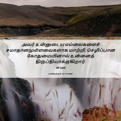 Picture 06 - சங்கீதங்கள் 147:14 TAMIRV - அவர் உன்னுடைய - Bible Verse Picture