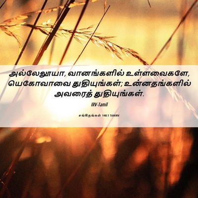 Picture 06 - சங்கீதங்கள் 148:1 TAMIRV - அல்லேலூயா, - Bible Verse Picture