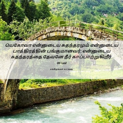 Picture 06 - சங்கீதங்கள் 16:5 TAMIRV - யெகோவா என்னுடைய - Bible Verse Picture