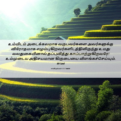 Picture 06 - சங்கீதங்கள் 17:7 TAMIRV - உம்மிடம் - Bible Verse Picture
