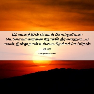 Picture 06 - சங்கீதங்கள் 2:7 TAMIRV - தீர்மானத்தின் - Bible Verse Picture