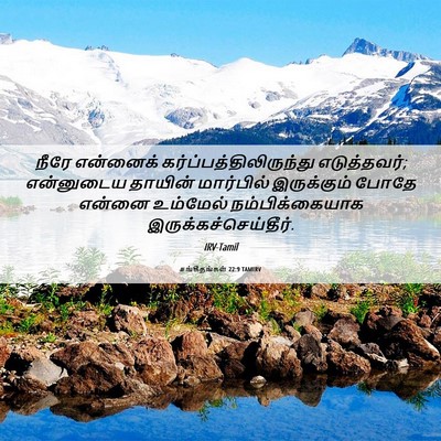 Picture 06 - சங்கீதங்கள் 22:9 TAMIRV - நீரே என்னைக் - Bible Verse Picture