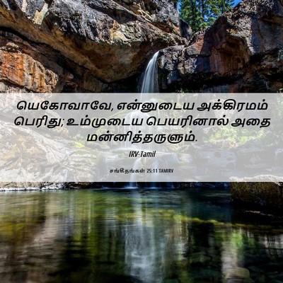 Picture 06 - சங்கீதங்கள் 25:11 TAMIRV - யெகோவாவே, - Bible Verse Picture