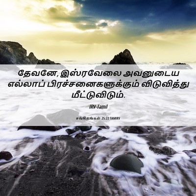 Picture 06 - சங்கீதங்கள் 25:22 TAMIRV - தேவனே, இஸ்ரவேலை - Bible Verse Picture