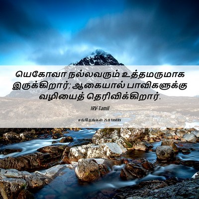 Picture 06 - சங்கீதங்கள் 25:8 TAMIRV - யெகோவா நல்லவரும் - Bible Verse Picture