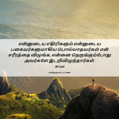 Picture 06 - சங்கீதங்கள் 27:2 TAMIRV - என்னுடைய - Bible Verse Picture