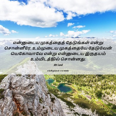 Picture 06 - சங்கீதங்கள் 27:8 TAMIRV - என்னுடைய - Bible Verse Picture