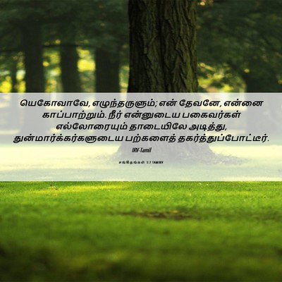 Picture 06 - சங்கீதங்கள் 3:7 TAMIRV - யெகோவாவே, - Bible Verse Picture