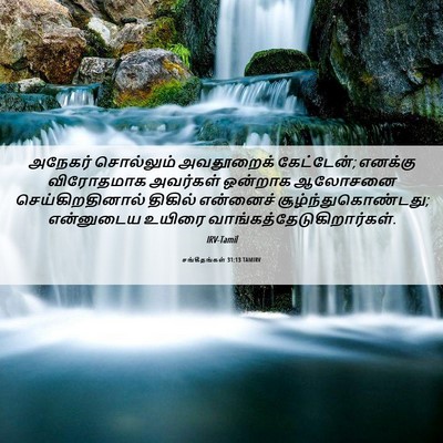 Picture 06 - சங்கீதங்கள் 31:13 TAMIRV - அநேகர் சொல்லும் - Bible Verse Picture