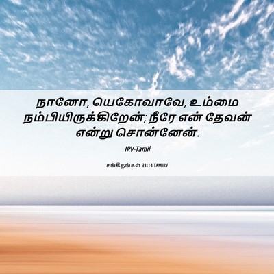 Picture 06 - சங்கீதங்கள் 31:14 TAMIRV - நானோ, யெகோவாவே, - Bible Verse Picture