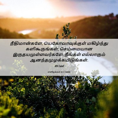 Picture 06 - சங்கீதங்கள் 32:11 TAMIRV - நீதிமான்களே, - Bible Verse Picture